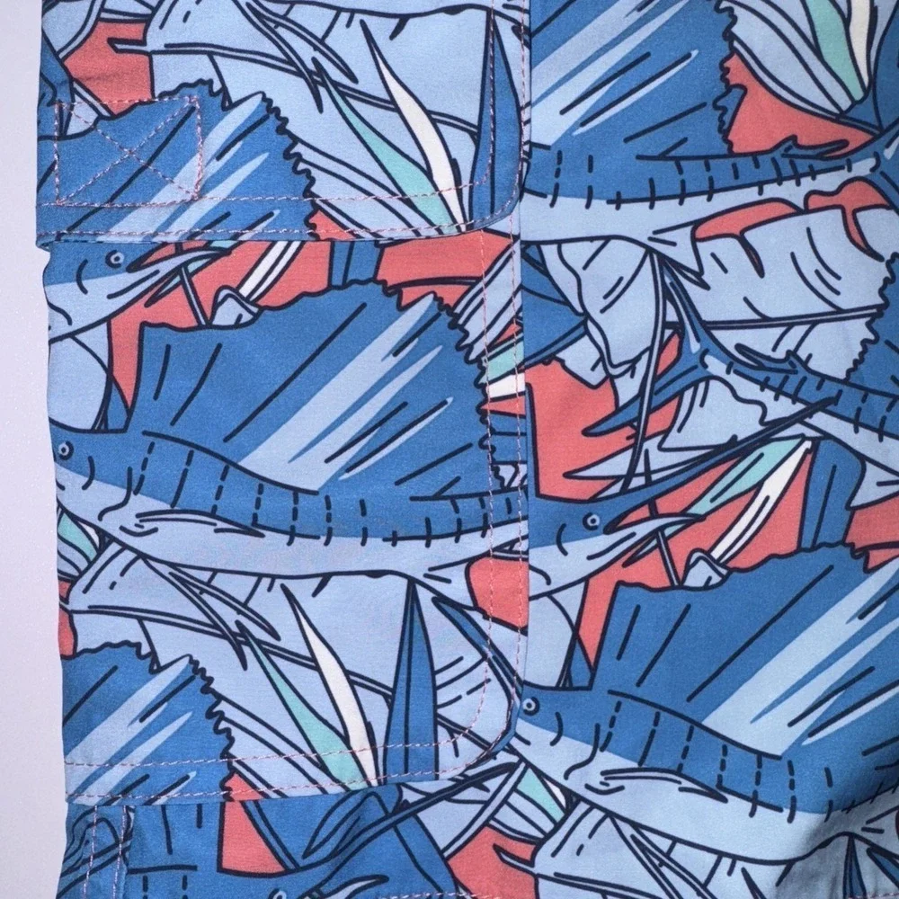 Vineyard‎ Vines Blue Swordfish Swim Beach Board Shorts 38